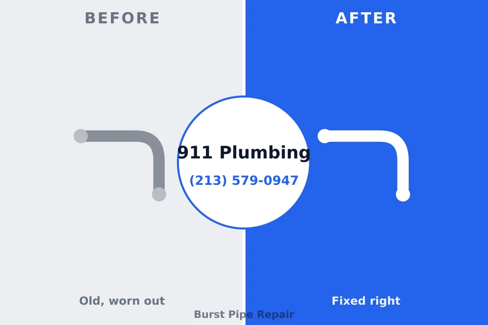 Before and after: plumbing repair Fowler, IN